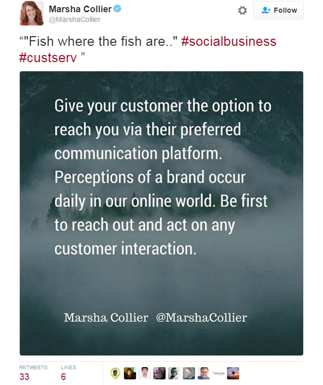 twitter, tweet, Marsha Collier, customer, brand perception